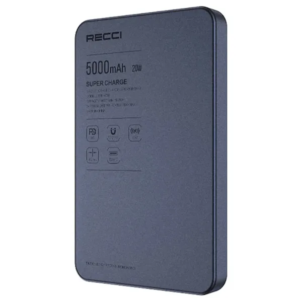 Recci RPB-W35 5000 mAh Hızlı Şarj Kablosuz Powerbank