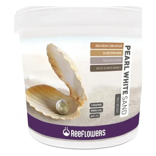 ReeFlowers Pearl White Sand Akvaryum Kumu (1-1,5 Mm) 7 Kg PWS7K1