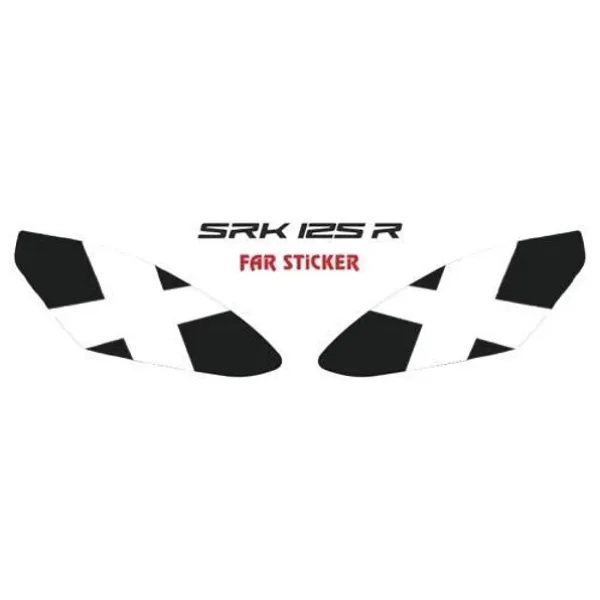 Rks Srk 125 R 2023 - 2025 Uyumlu Far Sticker Beyaz X