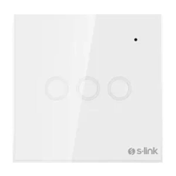 S-link Swapp SL-EG33 Kablosuz ve Dokunmatik 3'lü Wi-Fi TUYA Destekli Aydınlatma Anahtarı