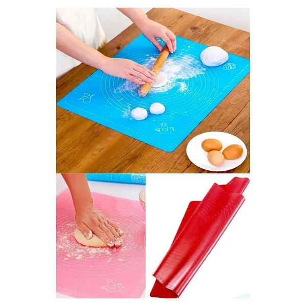 Silikon Hamur Açma Matı Büyük Boy 50x40 cm