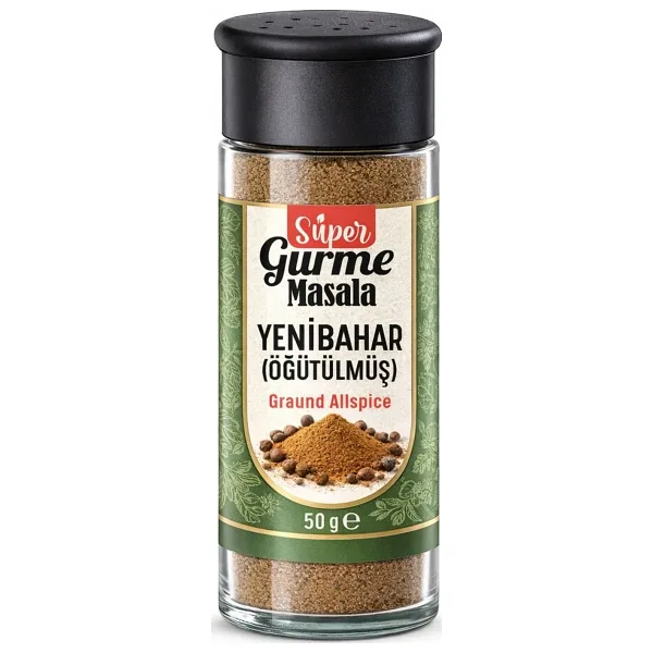 Super Gurme Masala Yenibahar Toz 50 g Cam Şişe - Tuzluk Kapaklı