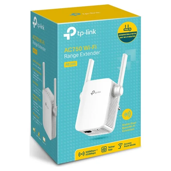 TP-Link RE205 750 Mbps Wifi Güçlendirici