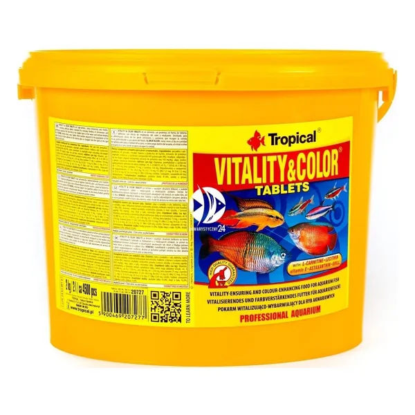 Tropical Vitality & Color Tablets 500 Adet Kovadan Bölme Balık Yemi