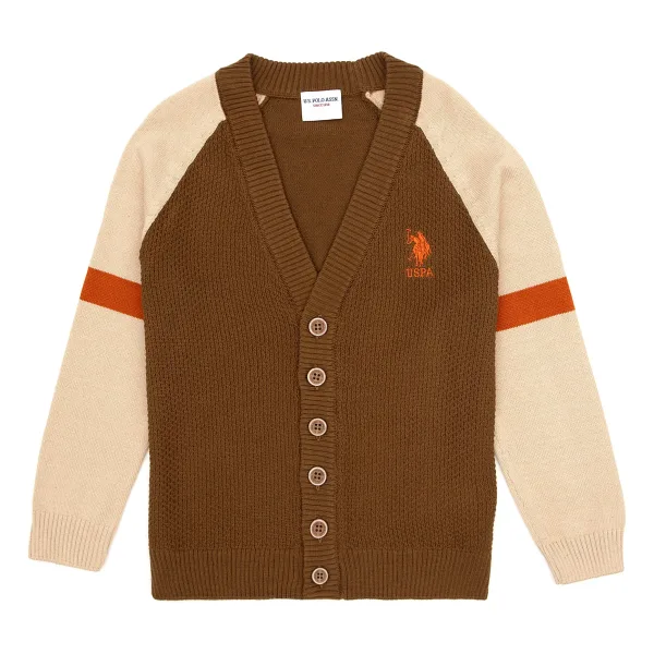 U.S. Polo Assn. Erkek Çocuk Haki Hırka (Triko) 50317146-VR027