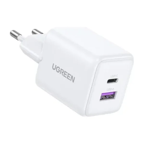 Ugreen 65015 30 W Beyaz Hızlı Şarj Adaptörü
