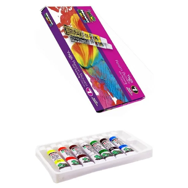 Yağlı Boya 7 Renk Tüp 1 Adet Nova Color Yağlı Boya 7ml Tüp