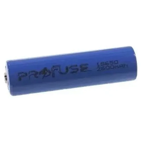 3.7V 2600mAh 18650 Li-ion Şarjlı Pil - Başlı