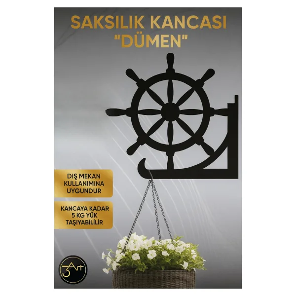 3art Metal Dekorasyon Duvar Tipi Saksılık - Estetik Ferforje Tasarım