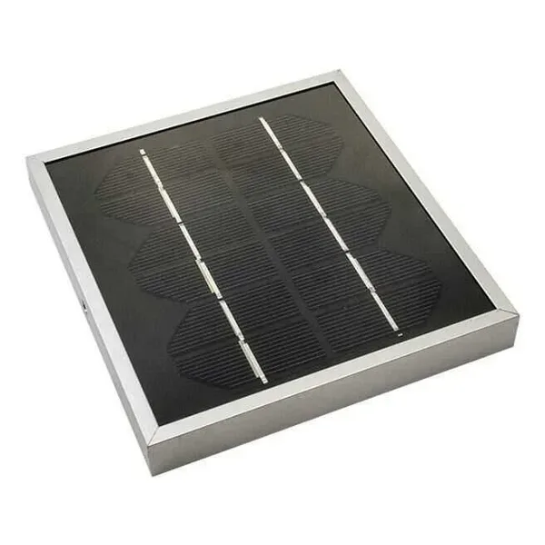6V 600mA Su Geçirmez Solar Panel - Alüminyum Kasa 130x130mm