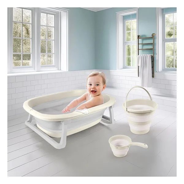 7271 Katlanabilir Banyo Seti 3lü Bej