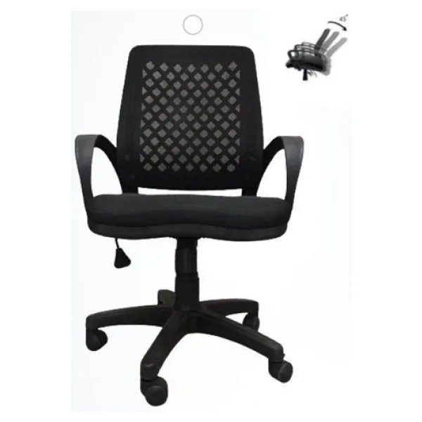 Arj I Office Furniture & Desing Siyah Fileli Büro Şef Çalışma Koltuğu Bilgisayar Sandalyesi 001