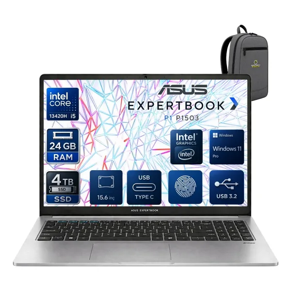 Asus ExpertBook P1503CVA-I58512G1D i5-13420H 24 GB 4 TB SSD UHD Graphics 15.6" W11P Full HD Notebook
