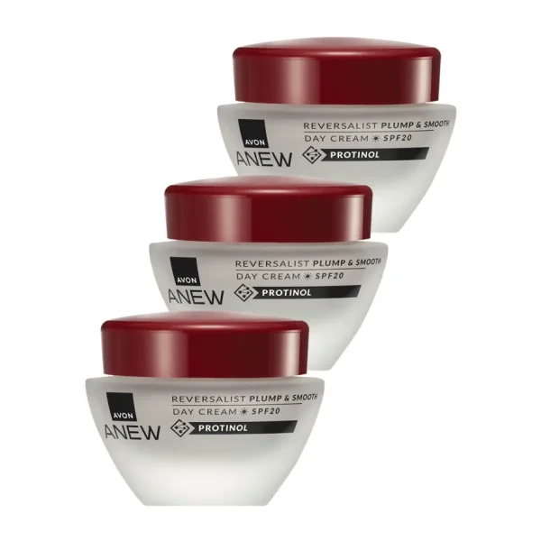 Avon Anew Reversalist Plump & Smooth Gündüz Kremi SPF20 50 Ml. Üçlü Set