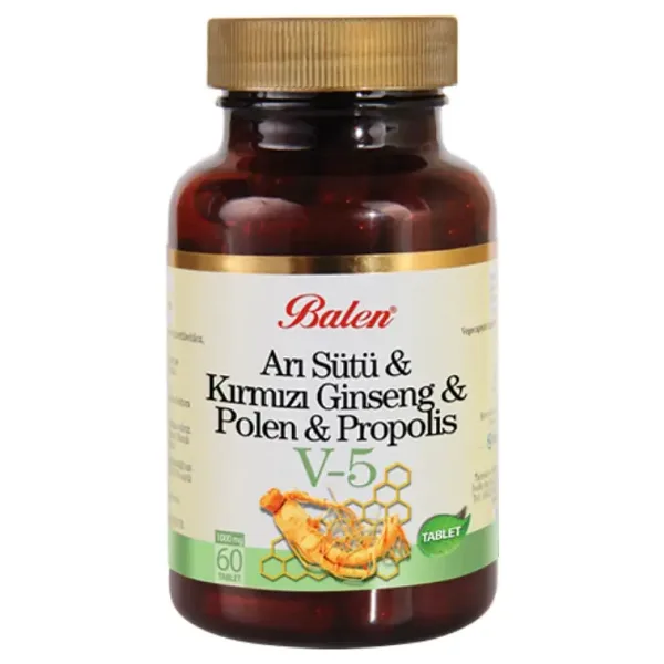 Balen Arı Sütü & Kırmızı Ginseng & Polen & Propolis V-5 60 Tablet