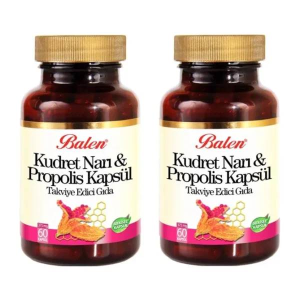 Balen Kudret Narı Propolis Kapsül 375 mg 60 Kapsül 2'li