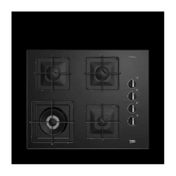 Beko BOCD K 6510 EWS Wok Gözlü Siyah Cam Ankastre Ocak