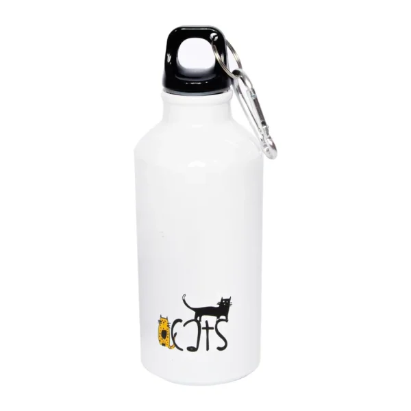 Biggdesign Cats 400 ml Karabinerli Alüminyum Matara