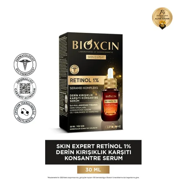 Bioxcin Skin Expert Retinol Serum %1 30 ml - Derin Kırışıklık Karşıtı Seramid Complex