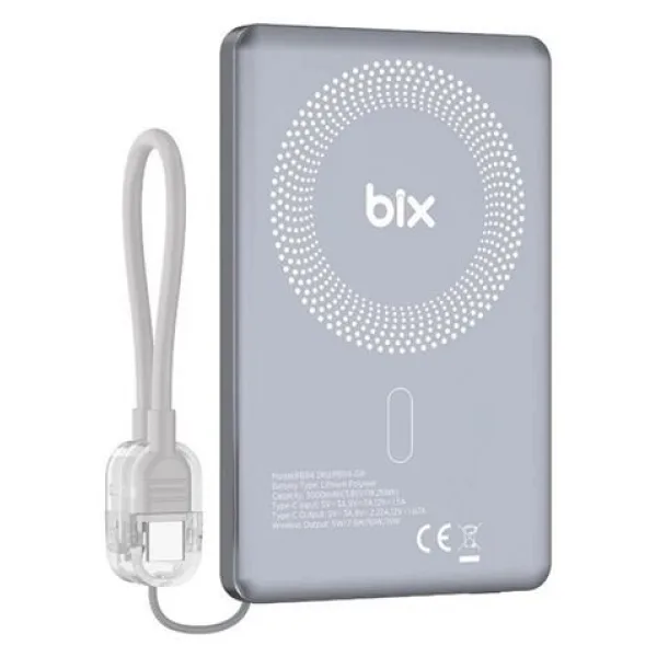 Bix PB114 5000 mAh Hızlı Şarj MagSafe Powerbank