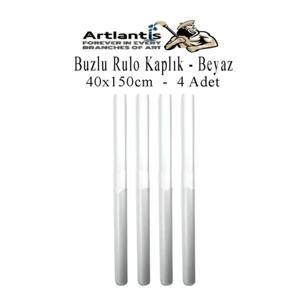 Buzlu Rulo Şeffaf Kaplık 4 Adet 40x150 cm Defter Kitap Kaplığı Okul Öğrenci Rulo Kaplık