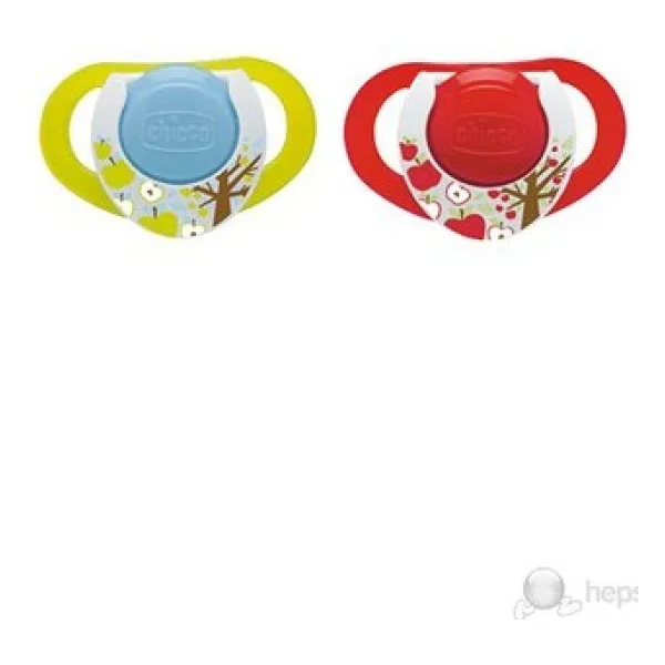 Chicco Y.E Physioring Unisex Silikon 4M 2Lı - 0 - 3 Yaş - Sarı - Kırmızı