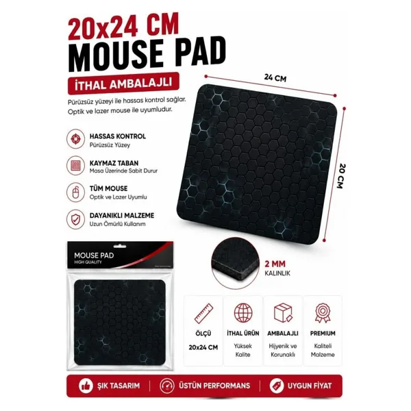 Concord Mp-246 Desenli Mouse Pad 200 X 240 X 2 Mm