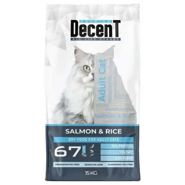 Decent Somonlu 15 kg Yetişkin Kedi Maması