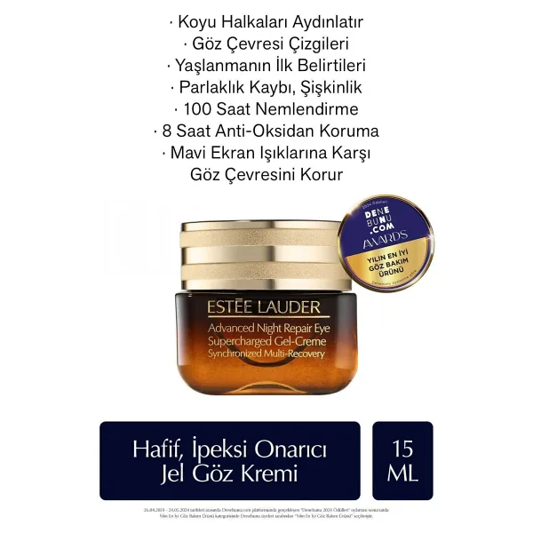 Estee Lauder Advanced Night Repair Supercharged Jel Göz Kremi 15 ml