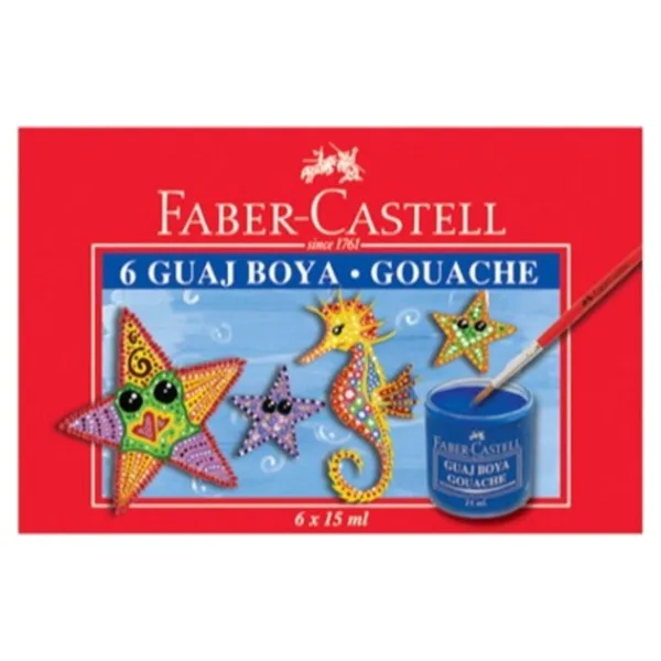 Faber-Castell Guaj Boya 6 x 15 ml