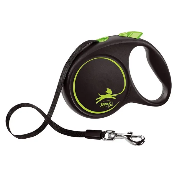 Flexi Black Desing Large 5 m Şerit Yeşil Otomatik Köpek Gezdirme Tasması