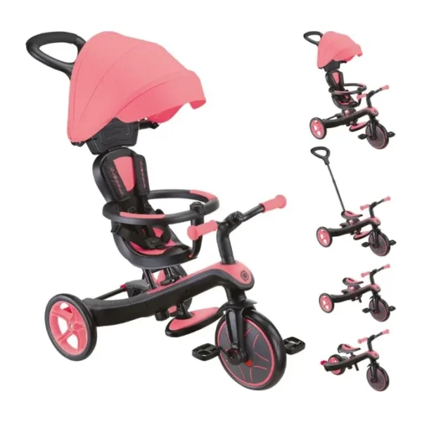 Globber Explorer Trike 4 in 1 Pembe Bebek Bisikleti