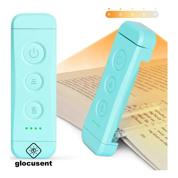 Glocusent USB Şarj Edilebilir LED Kitap Ayracı Arası Okuma Işığı Ayracı Portatif Şarj Edilebilir Mavi