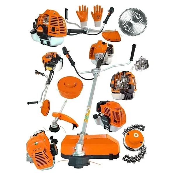 Graizer Alman T6001 Yan Tipi Benzinli Motorlu Ot Çalı Tırpanı Çim Biçme Makinesi Tırpan + Canavar Baslik