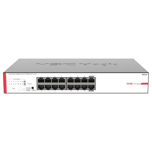 H3C MAGIC BS216 16 PORT 10/100/1000 YONETILEMEZ RACK MOUNT SWITCH METAL KASA