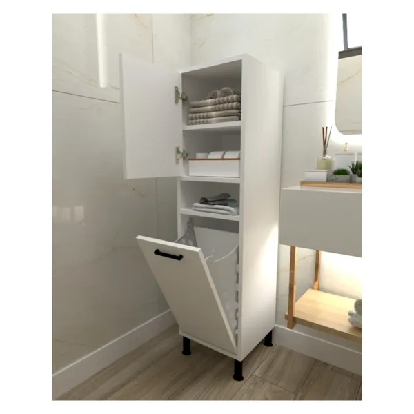 Home Mobiga Linda Kirli Sepetli Çok Amaçlı Banyo Dolabı