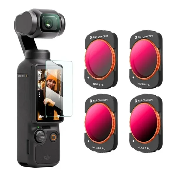 K&F Concept Magnetic ND8&L ND16&PL ND32&PL ND64&PL - DJI Osmo Pocket 3 Combo Uyumlu