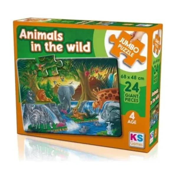 KS Games Animal İn The Wild 24 Parça Jumbo Boy Puzzle