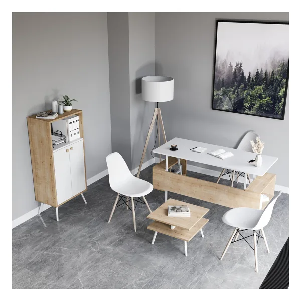 lagomood İrony Rasha Ofis Takımı Beyaz Meşe