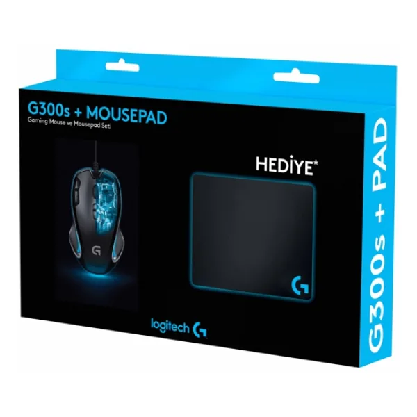 LOGITECH G300S MOUSE + MOUSE PAD + BARDAK ALTLIĞI + STİCKER HEDİYELİ
