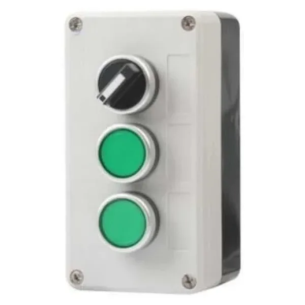 Mandal Switch ve İkili Yeşil Push Buton Kutusu