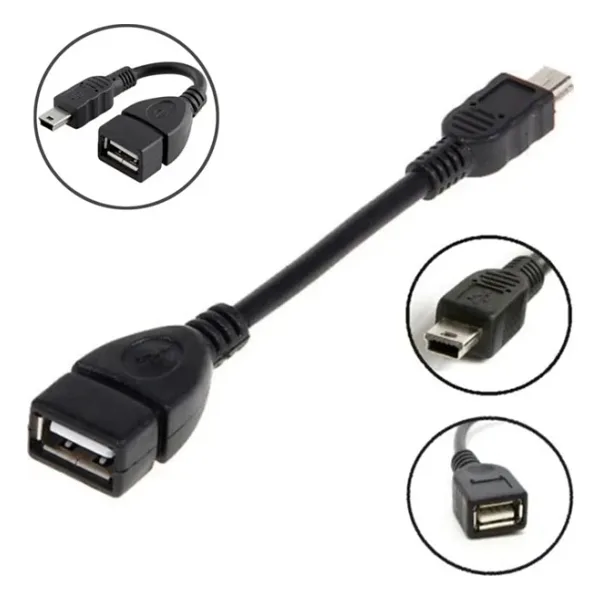 Mini USB OTG Kablo - 5 Pin USB Çevirici Kablo