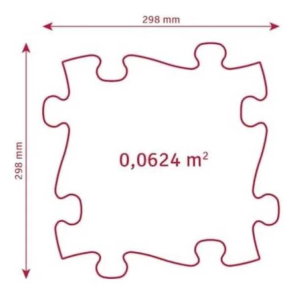 MUFFIK MFK-020-1 Medium 1 Orta Boy Duyusal Motor Yapboz Matı Çocuklar için, Bebekler için Duyusal Oyun Matı, Yetişkinler için Masaj Yapboz Zemini 105 x 55 cm