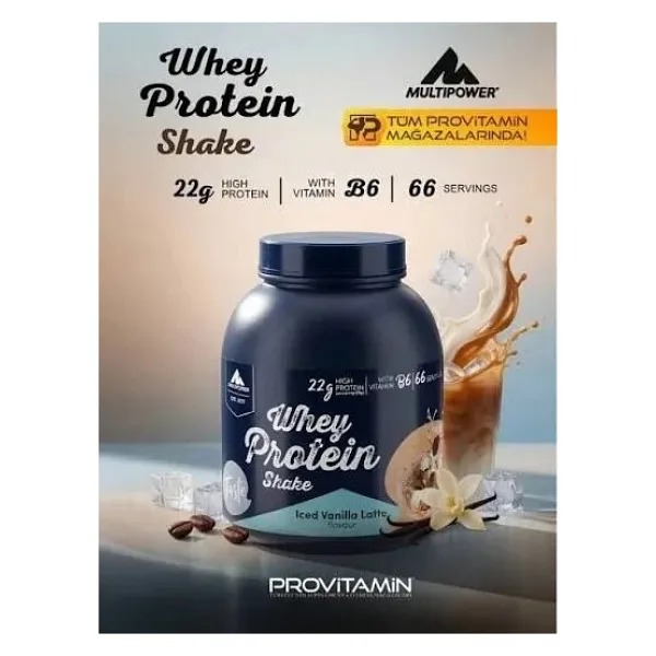 Multipower Shake 2000 gr Vanilya-Latte Aromalı Whey Protein Tozu