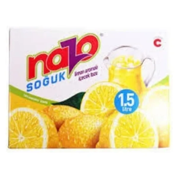NAZO 9 gr Limon Aromalı Toz Içecek 1.5 Litre Su Ile Yapılır