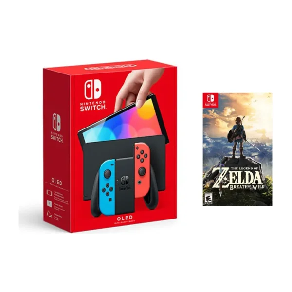Nintendo Switch OLED Yeni Nesil Konsol 64GB + The Legend Of Zelda Breath Of The Wild Oyunlu Bundle