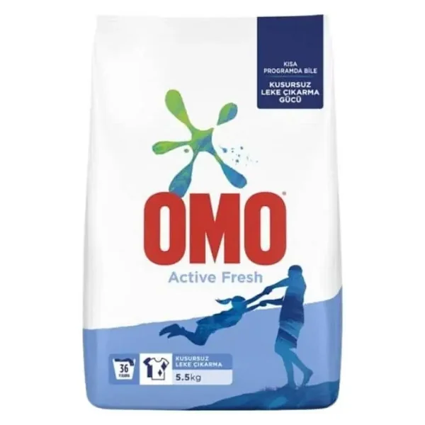 Omo Active Fresh Beyazlar için 5.5 kg Toz Deterjan