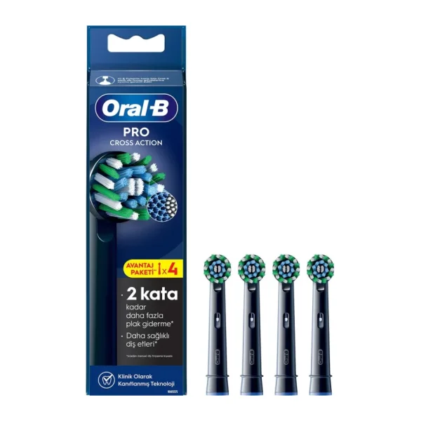 Oral-B Cross Action X-Filament Diş Fırçası Yedek Başlığı 4 Adet Orta Sertlikte Fırça Kılları