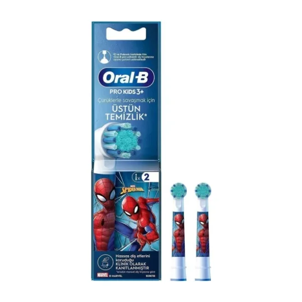 Oral-B Pro Kids Spiderman 2'li Çocuk Diş Fırçası Başlığı