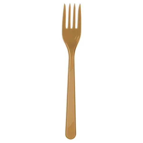 Plastik Gold Altın Renkli Lüx Parti Doğum Günü Çatal - 18 Cm. - 125 Adet Altın